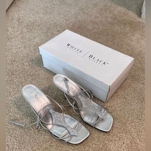 Womens Silver Bling Heels